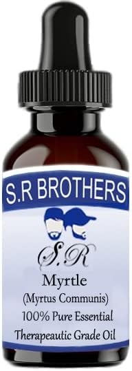 S.R Brothers Myrtle puro e natural terapêutico Óleo essencial com conta -gotas 100ml