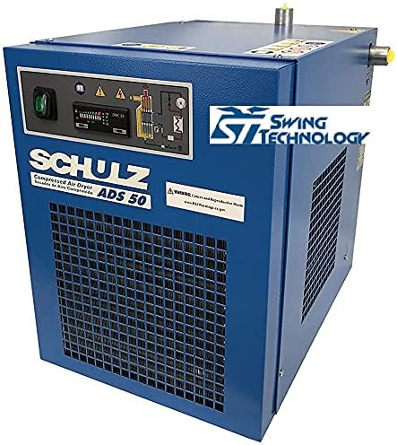 Schulz ADS-50-Up não-ciclismo secador de ar comprimido, azul; Controlador eletrônico; 115V; 232 PSI MAX Pressão de entrada; Circuito