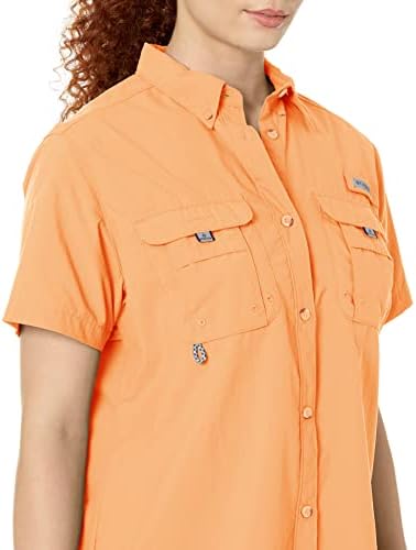 Columbia feminina PFG Bahama II UPF 30 Camisa de pesca de manga curta