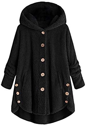Jaqueta de lã de grandes dimensões femininas casacos fofos de manga longa moletom moleto