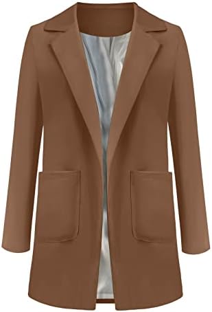 Blazer formal Blazer Plus Size Work Office Businet Casat Manga Longa Cardigã frontal aberto Blazers de cores sólidas