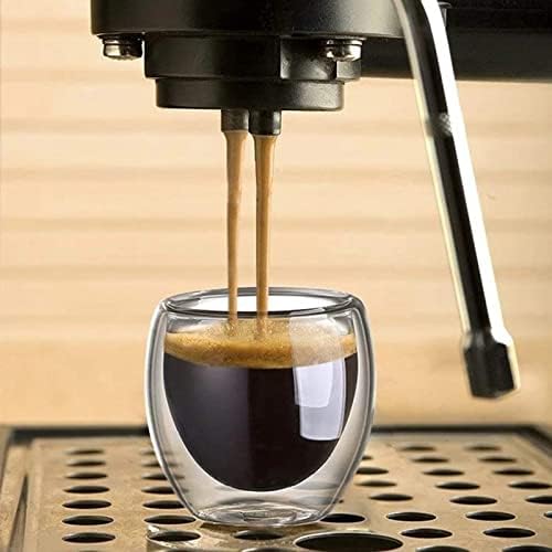 Ccbuy 80ml de parede dupla de vidro xícara transparente de chá de chá artesanal Mini uísque xícara de café expresso de café xícara de café