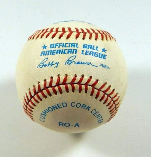 Gregg Olson assinou o Rawlings American American League Auto -Bolpalls autografados - beisebol autografado