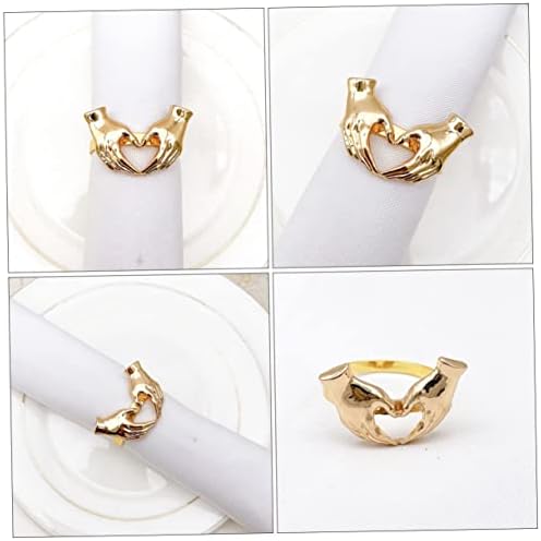 Abaodam 2pcs metal dourado exclusivo x mesa de casamento anéis