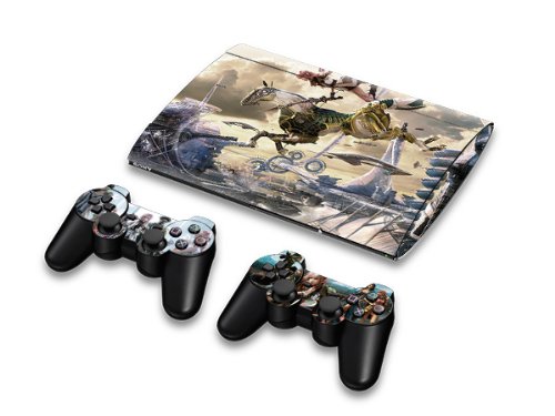 PS3 Super Skin Skin Skin SkinStation 3 Decalques Caso de capa personalizada Decalque para modding Skins de vinil para Sony Play Station 3 Super Slim Console e 2 controladores remotos sem fio