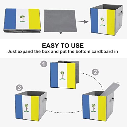 Bandeira do estado de Penang e bancos de armazenamento dobráveis ​​da Malásia Cubos Organizador Caixas de armazenamento de tecido