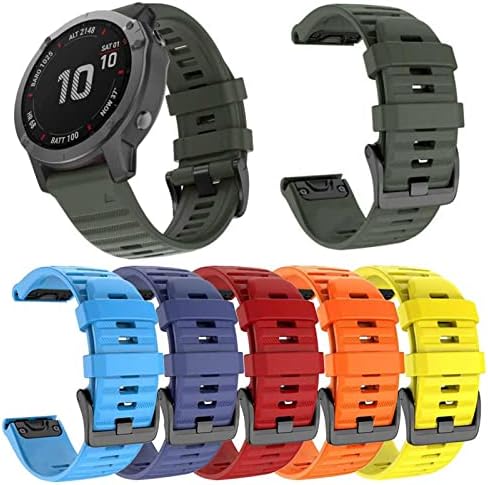 Cysue 20mm 22mm 26mm Liberação rápida EasyFit Strap for Garmin Fenix ​​7x Fenix ​​7 Fenix ​​7S Silicone Strap