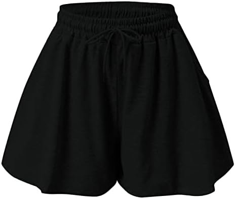 Shorts de verão casuais para short short feminino shorts de algodão para mulheres calças curtas esvoaçantes