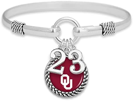 Oklahoma Sooners Graduação Ano 2023 Jóias de pulseira de prata licenciadas