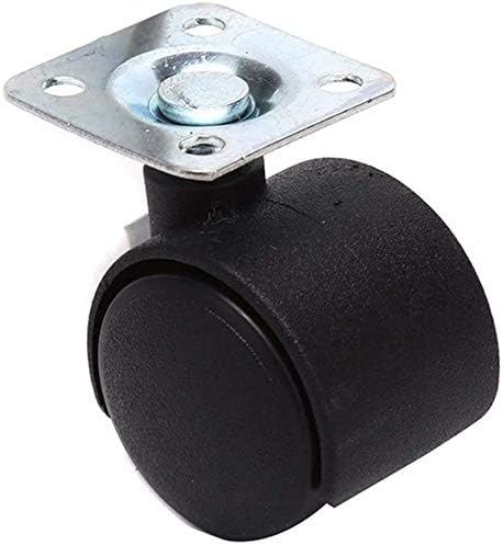 Xzgden Superior 1 peça Porta de rolo rotável preto 30 mm Roda de nylon para substituição de móveis industriais para rolos de rolos Cadeira componentes móveis