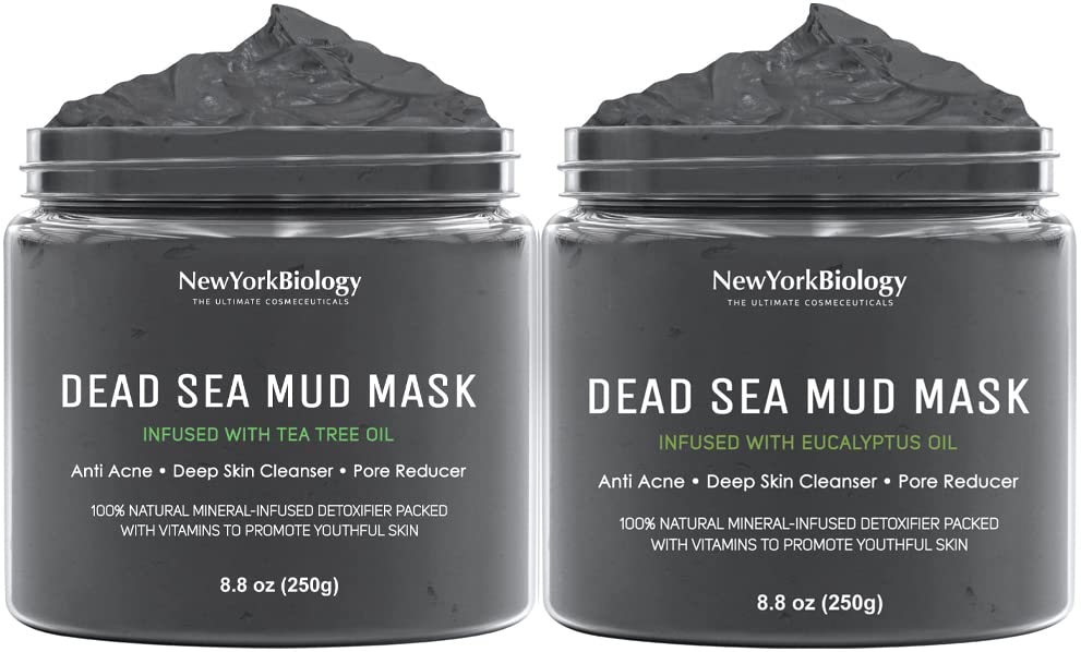 Biologia de Nova York Máscara de lama do mar morto infundida com árvore de chá com máscara de lama do mar morta,