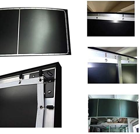 CLGZS 4K 16: 9 White Peda de tecido acústico Personalizar 3D Curvido Tela do projetor de quadro fixo para tela de projeção de cinema doméstico