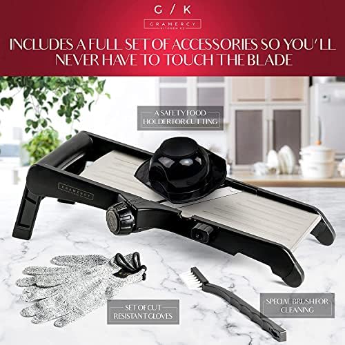 Mandoline Food Slicer, aço inoxidável ajustável com Waffle Fry Cutter Cretter Cut Potato Chip Onion