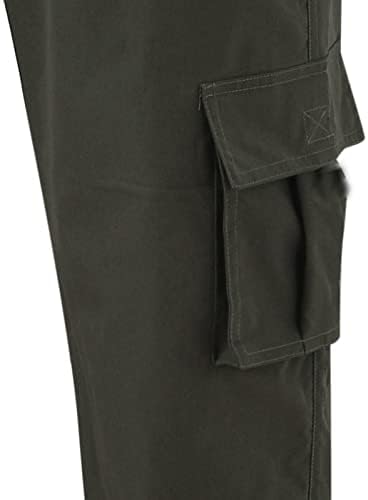 Calça de moletom para homens exercitam calças de carga de vários bolsos retos de ginástica atlética calças de ginástica