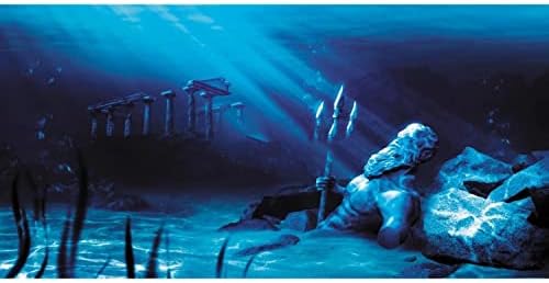 ANTIGETURA ANTIGETURA AQUÁRIO - Fundo do tanque de peixes, subaquática cidade Atlantis papel adesiva adesivos de adesivos coloridos plantas de água de algas marinhas decorações de pôster aquário