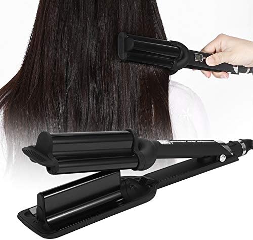 Curador de ferro Creamics Curler, 3 interruptores de toque desligamento automático Aquecimento rápido Ferro de enrolamento de cabelos
