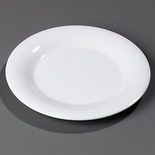 Carlisle Foodservice Products 3301002 Placas de jantar de melamina de Sierrus Wide Rim, 10,5 , Branco
