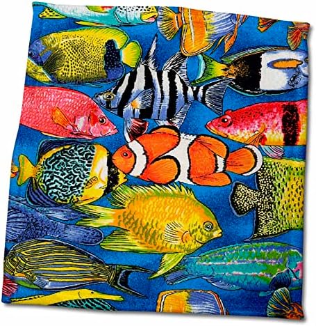 3drose Kids coisas do mar do mar - peixes tropicais - toalhas