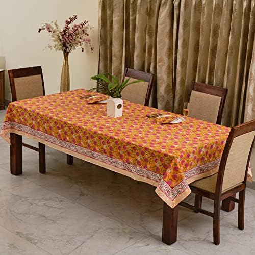 Ridhi -Cotton Block manualmente Tonela de mesa de mesa Tabela de mesa, obrigado dando mesa de fábrica de fazenda de Natal Buffet Buffet