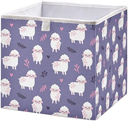 Ollabaky fofo ovelha de animais de armazenamento de animais de armazenamento de tecido de armário de armazenamento de armazenamento