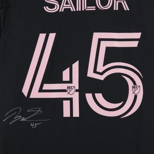 Emoldurado Ryan Sailor Inter Miami CF Autografado Match Used 45 Black Jersey da estação de 2022 mls - tamanho L - camisas de futebol