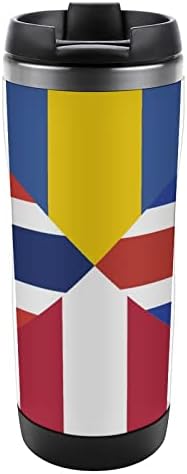 Bandeiras nacionais nórdicas viajam canecas de café com copos isolados de tampa