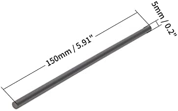 Auniwaig 5pcs HSS Redonda de aço redonda, 5 mm diâmeras de estoque de barra de torno de torno de 150 mm de comprimento,