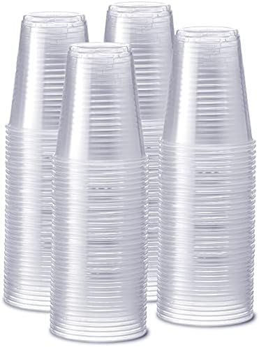 [240 contagem - 12 onças] Copos de plástico descartáveis ​​claros - Copos de festas frias bebendo copos