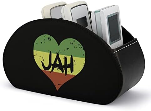 Love Jah Reggae Music TV Remote Control Holder com 5 Compartamentos PU CAIXA DE CATDY ORGANIZER DE CATY CAIXA