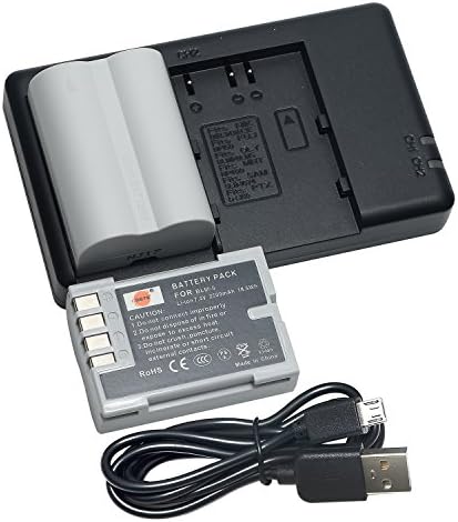 Substituição do DSTE para 2x BLM-5 BATERIA + carregador de bateria dupla rápida com micro-USB Compatível com cabo Olimpo C-8080 C-7070