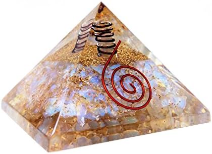 Cristais de Cristais Opalite Quartz Crystal Orgone Reiki Pyramid Kit // EMF Protection Meditation Yoga Energy Generator