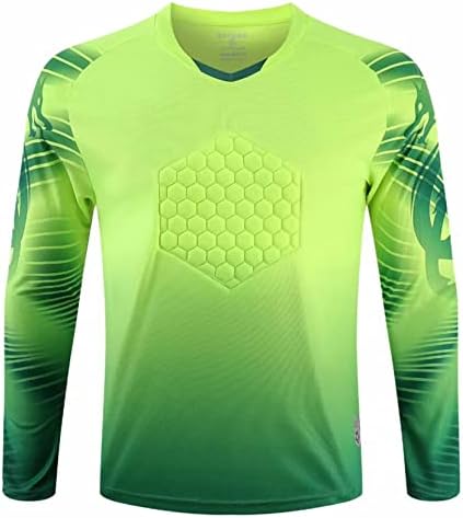 Huimingda Boys Soccer Goldkeeper Jersey Camisa de goleira acolchoada de manga longa