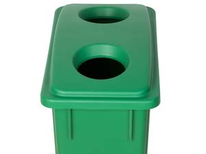 Pro e família 92 qt. / 23 galão / 87 litros verdes lata retangular lata lata e tampa verde com orifícios. Lixo de lixo