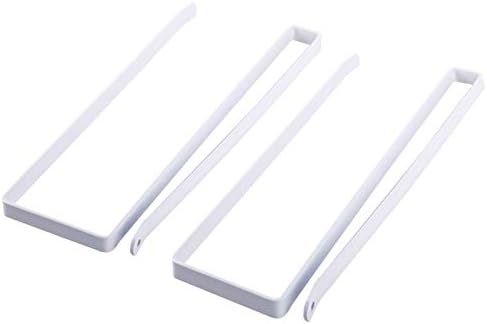 Zhengguifang Distribuidor de toalhas de papel 2PCs durável sob o rack de suporte do rolo de papel sem perfuração para banheiro da cozinha