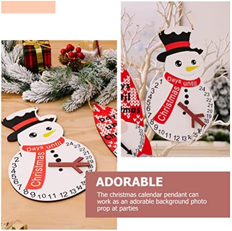 Calendário de advento do boneco de neve de madeira aboofan para dias de férias até a contagem regressiva de Natal Indoor/Outdoor