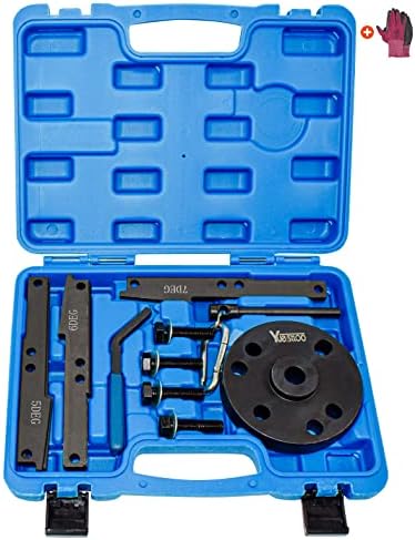 YuessTLOO 3163021 Kit de ferramenta de tempo da câmera, compatível com o motor Cummins ISX QSX X15, 16 PCs com uma cunha 4/5/6/7