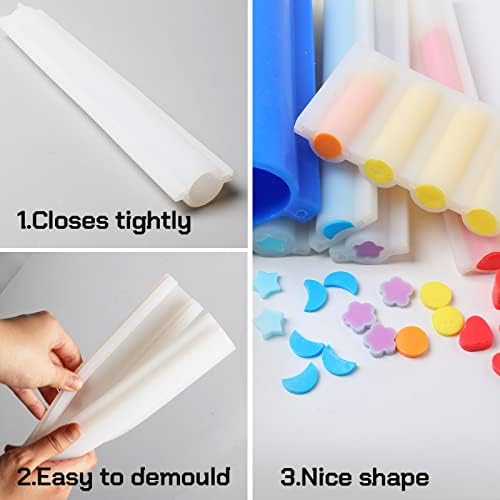 Boowan Nicole Flower Silicone Column Moldes para fabricação de sabão, molde de tubo para resina formas únicas fabricando suprimentos