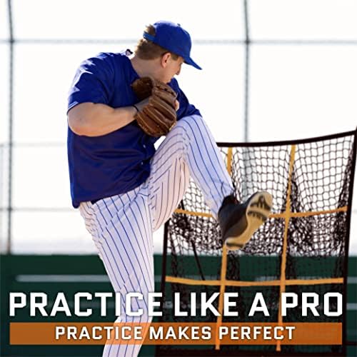 ACETIQS Pitching Target Baseball Net com 9 metas e prática líquida de arremesso de 9 bolso de bolso para pacote de beisebol