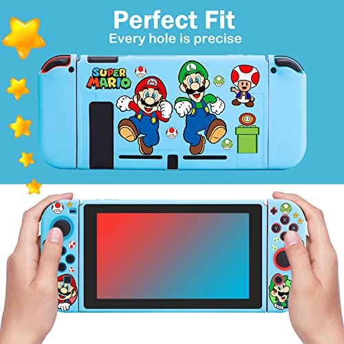 Xcitifun projetado para Nintendo Switch Caso Switch Casos de Joy -Con TPU Para meninas garotas crianças fofas kawaii caráter protetor