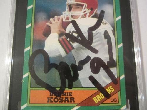 Bernie Kosar Cleveland Browns assinou autografado 1986 Topps Rookie 187 SGC COA - Futebol cortou cartões de novato autografados
