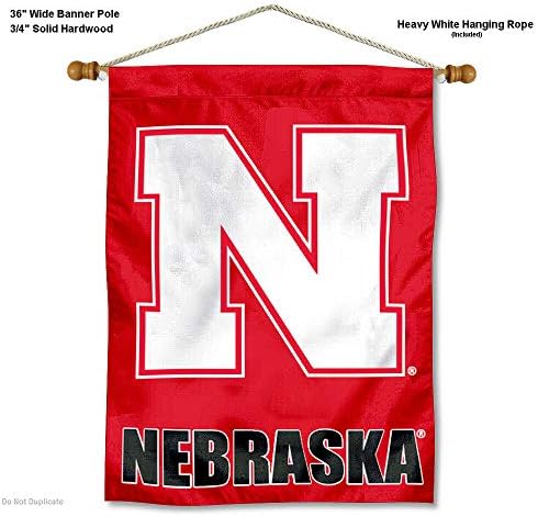 Banner de Cornhuskers de Nebraska com poste suspenso