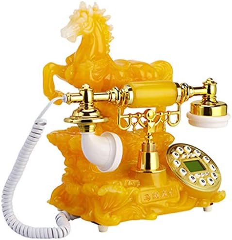 Telefone retrô do Cotby, botão jade Antigo Telefone para casa ornamentos vintage Antique linha fixa