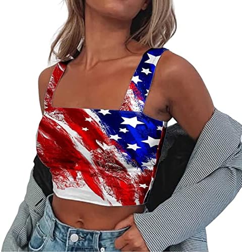 Miashui Mulheres Camisole Mulheres Tanque de verão Casual Slim Fit Fit Top Tank Tampa Tampa Colorblock Print Top Ally Tops