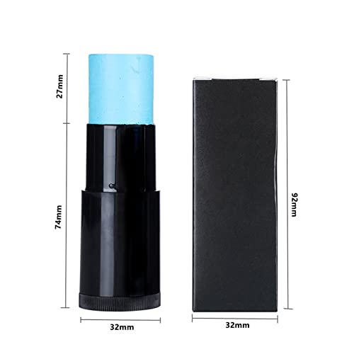 2pcs verdes de tinta corporal azul verde, bastão de creme, para cosplay de Halloween ou esportes, hipoalergênico à prova de suor