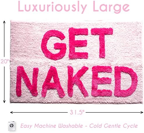 Evavee pegue banho nua tapete rosa azul arco-íris engraçado Ranta de banheiro chuveiro Decoração engraçada de banheiro divertido