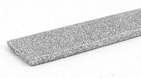 X-Dree 160mm Metal Metal Rubber alça de diamante revestido de diamante Double Arquivo plano Ferramenta manual (Largo de Goma
