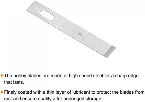 UXCELL 10PCS 35.5x5.7mm Lâminas de faca artesanal, lâminas de hobby de aço de alta velocidade Ferramenta de escultura