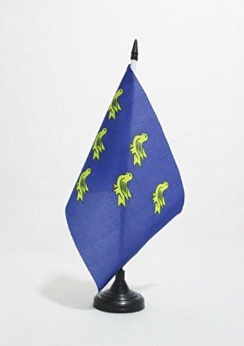 AZ FLAND SUSSEX COUNTY TABLE BANDEIRA 5 '' x 8 '' - Condado de Sussex - England bandeira de mesa 21 x 14 cm - Becha de plástico preto