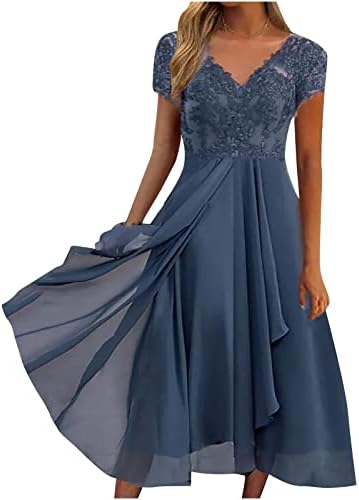 Vestidos de noite de renda floral elegantes femininos, vestidos de noite de chiffon ruched vestido maxi