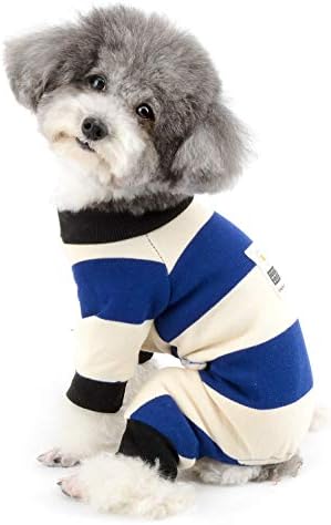 Ranphy Stripe Roupas de cachorro Pijama Pijama Daisy Coat de macacão macho macio algodão macio PJS Puppy Sweater Shirt